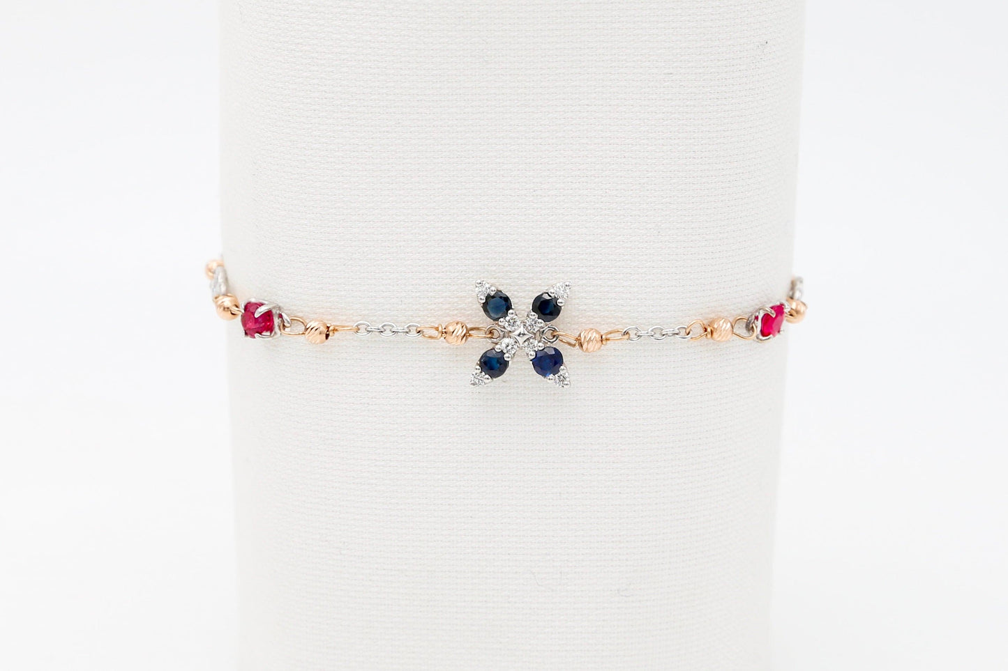 Bracciale in oro con Acquamarina e Diamanti