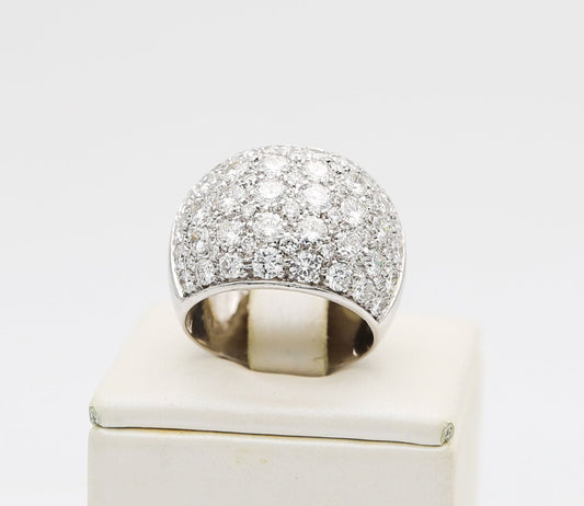 Anello fascia oro e diamanti