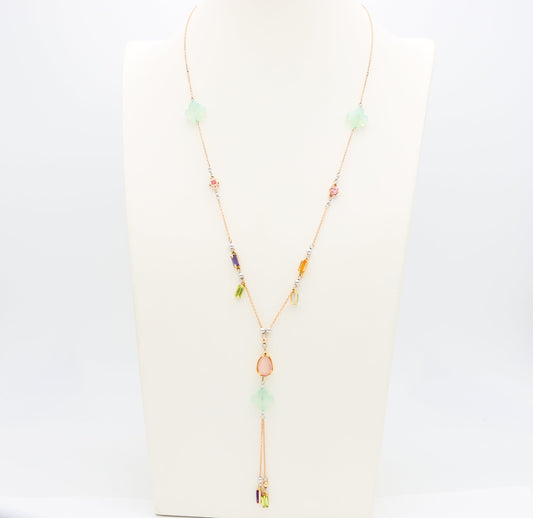 Collana in oro con Acquamarina
