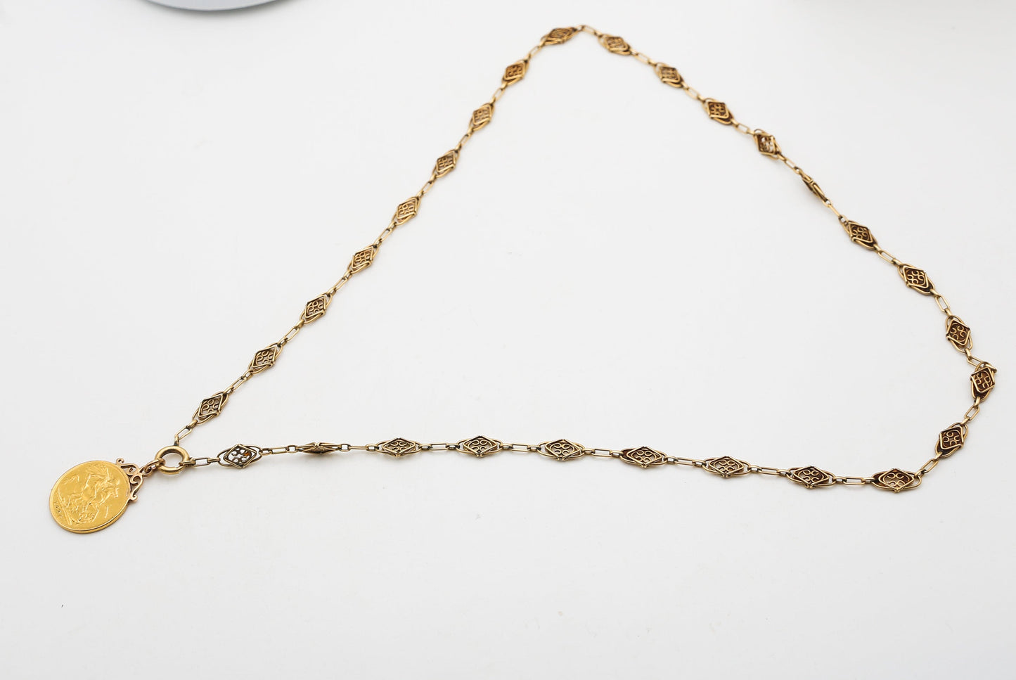 Collana oro con sterlina