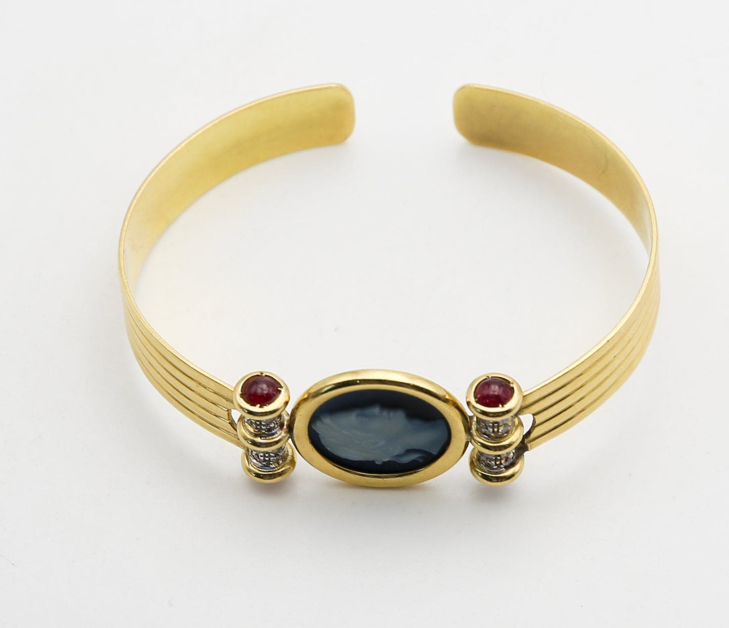 Bracciale vintage oro brillanti e rubini