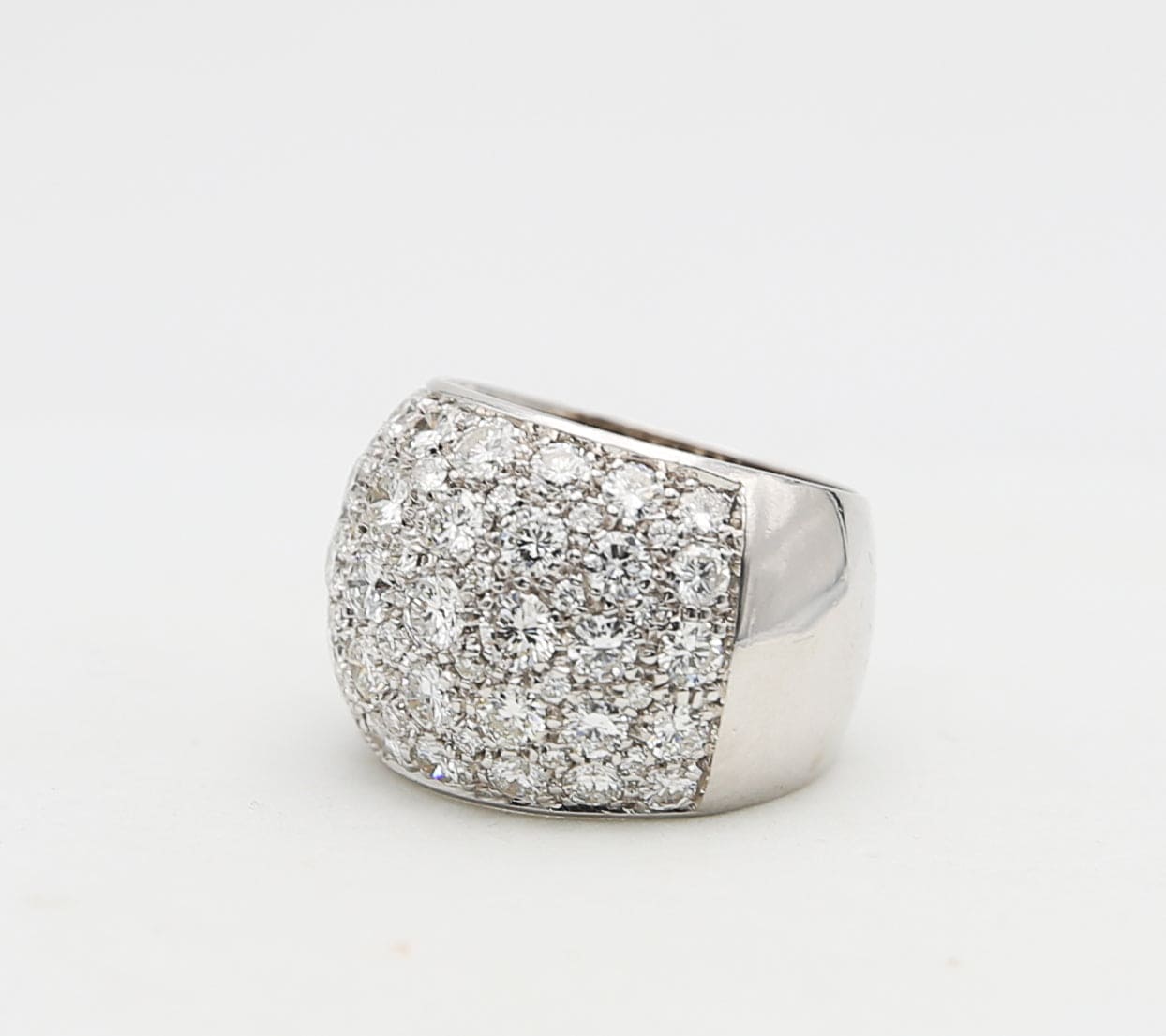 Anello fascia oro e diamanti
