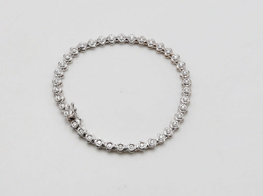 Bracciale tennis in oro e diamanti
