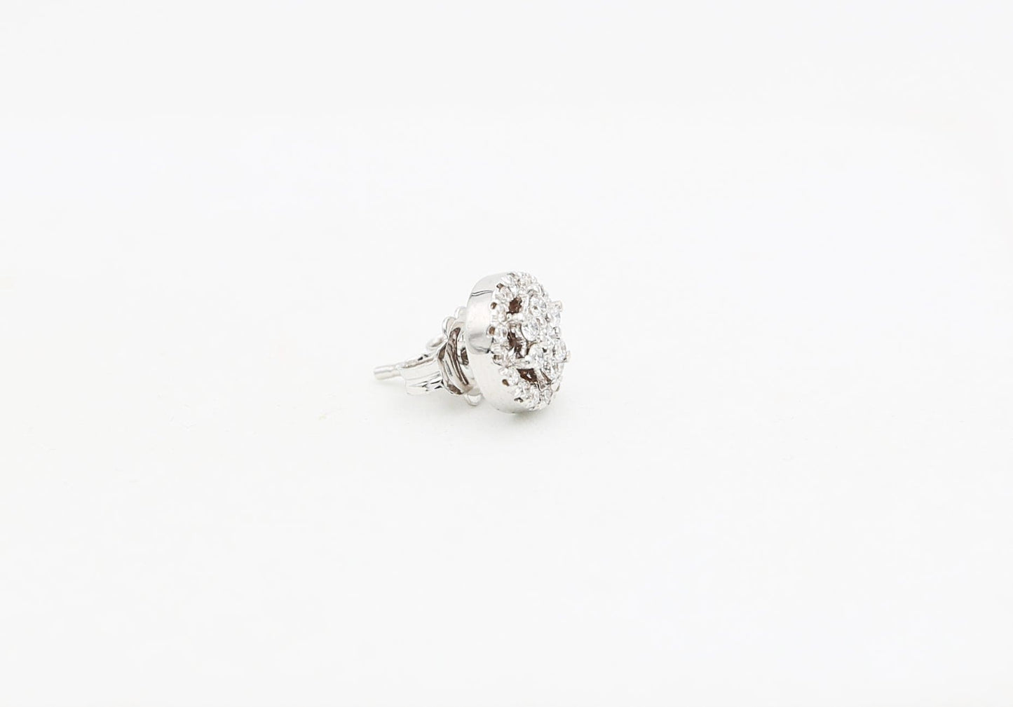Gold and diamond earrings