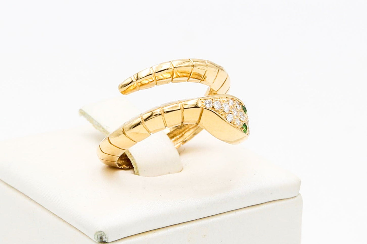 Anello oro brillanti e tsavorite