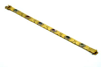 Bracciale in oro giallo con pietre