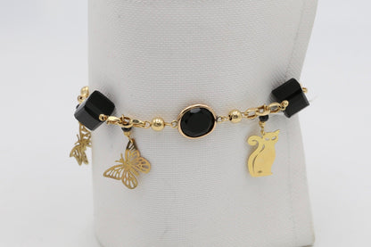 Bracciale in oro con pendenti