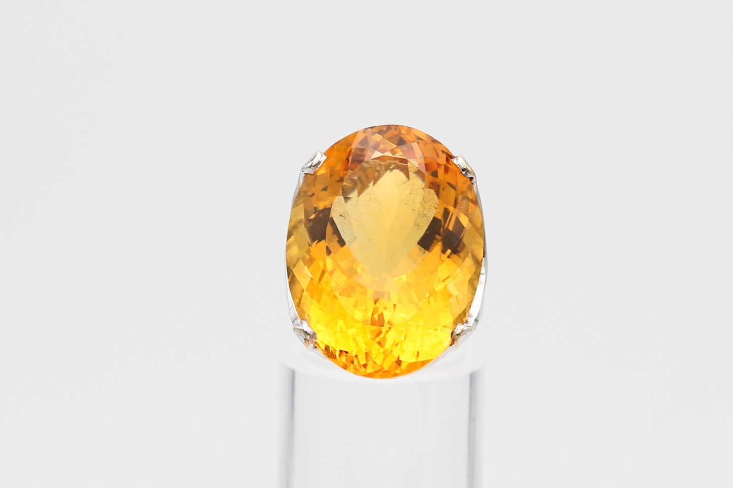 Anello oro e citrino