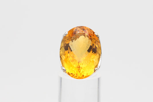 Anello oro e citrino